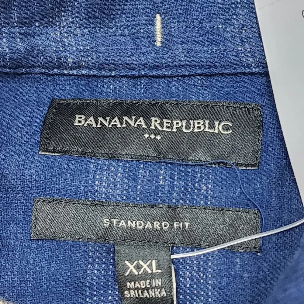 NWT BANANA REPUBLIC MEN'S Untucked Flannel Shirt Size XXL‎